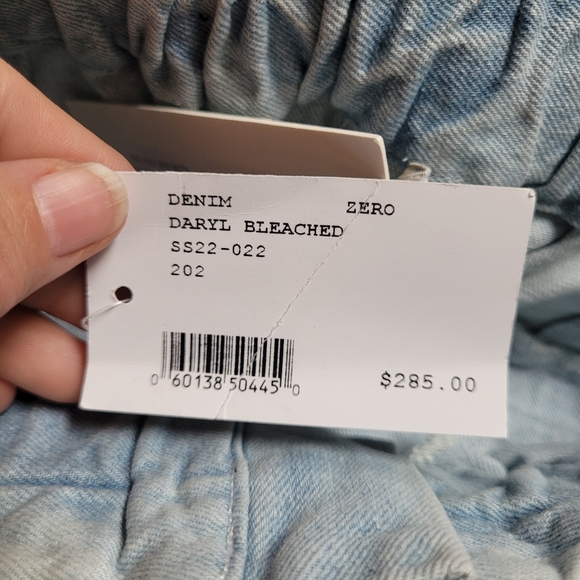 Sea New York Daryl High Waist Bleached Blue Ruffle Shorts NEW - Picture 5 of 6